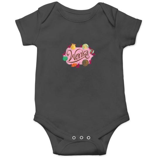 Discover Wonka Logo Candy Onesies
