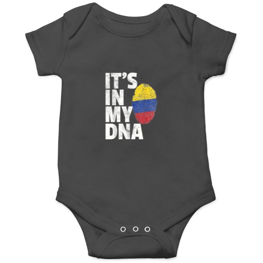 Discover ITS IN MY DNA Colombia Colombian Flag Shirt Fath Onesies