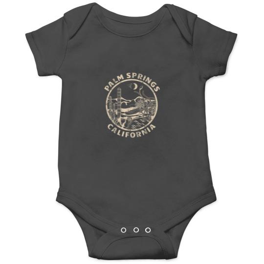Discover Palm Springs California Linocut Desert Illustrat Onesies