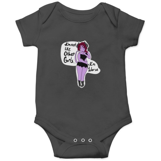 Discover Im Not Like Other Girls Im Worse Devil Girl Onesies