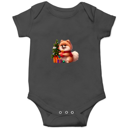 Discover Pomeranian Paws amp Ornaments Tree Trimming Time Onesies