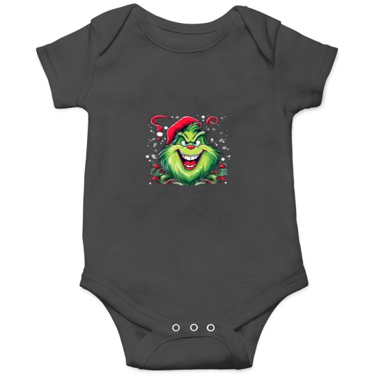Discover Happy funny character Christmas Santa Hat Onesies