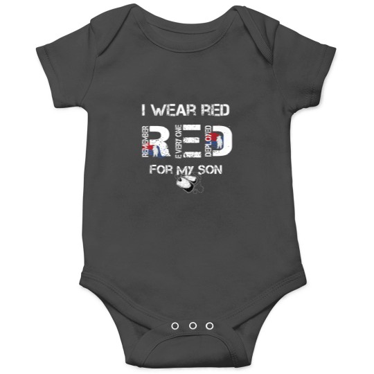 Discover Red Friday Military Mom Shirt Womens I Wear Red For My Son Onesies
