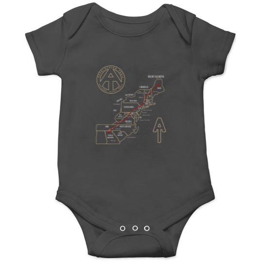 Discover Appalachian Trail Hiking Map Outdoor Adventure Trailing Onesies