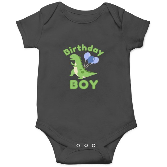 Discover Birthday squad boy kid party cute dino dinosaur trex balloon Essential Onesies