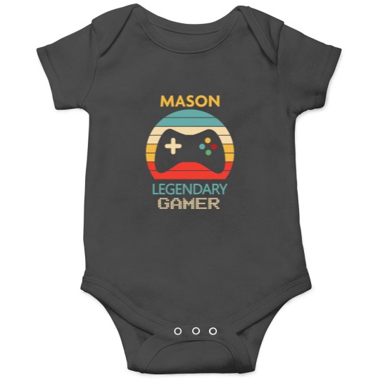 Discover Mason Name Gift Personalized Legendary Gamer Onesies