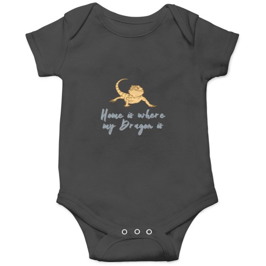 Discover Home Is Where My Dragon Is Funny Reptile Gift Essential Onesies