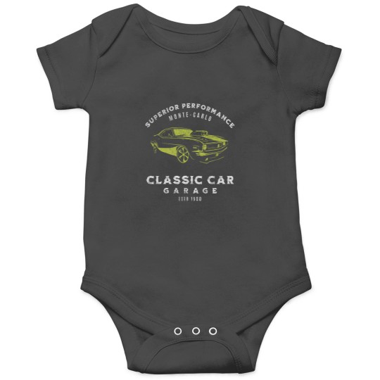 Discover Car Garage American Muscle Hot Rod Mechanic Onesies