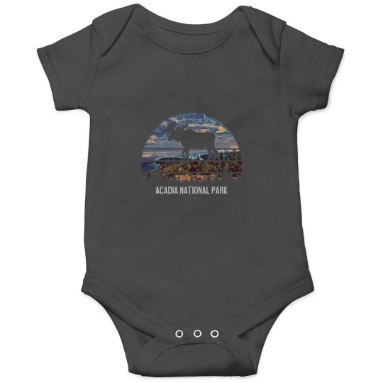 Discover Acadia National Park Vintagess Moose Onesies