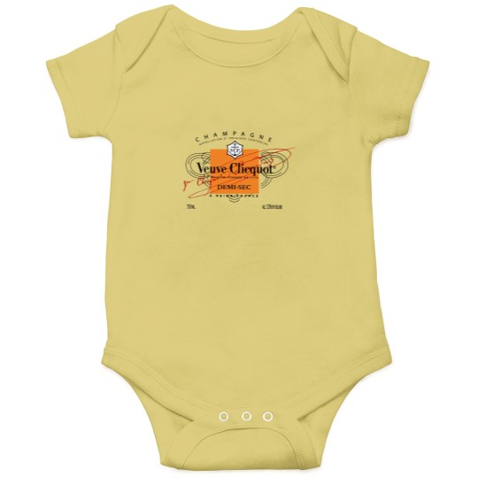 Discover Champagne Veuve Rose Onesies, Champagne Logo Onesies