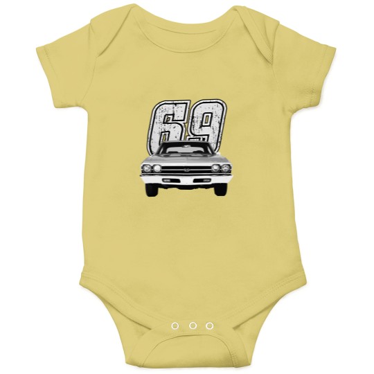 Discover 1969 Chevelle Front Grill View Silhouette Onesies