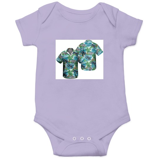 Discover Megalodon Monster Truck Summer Hawaiian Onesies
