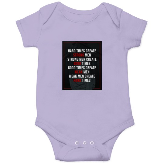 Discover Hard Times Create Strong Men | Motivational Quote Premium Matte Vertical Poster Onesies