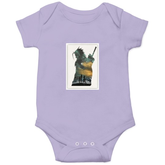 Discover Final Fantasy 7 VII Zack and Cloud Minimalist Art Onesies