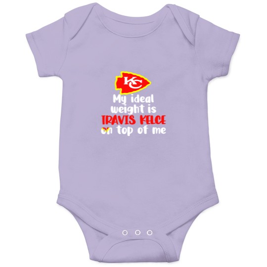 Discover Chiefs My Ideal Weight Is Travis Kelce On Top Of Me Onesies