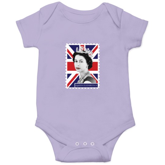 Discover Queen Elizabeth II Stamp_ Union Jack Onesies