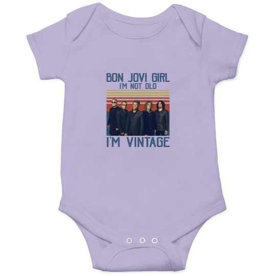 Discover Bon Jovi Girl I'm Not Old I'm Vintage Onesies, Bon Jovi