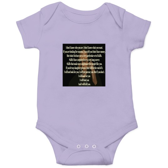 Discover Liam Neeson Taken Speech Art Onesies
