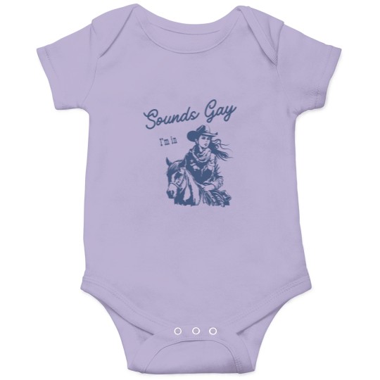 Discover SOUNDS GAY Im In Onesies, Sapphic Onesies, Lesbian Cowgirl, Vintage Lesbian Pride Onesies