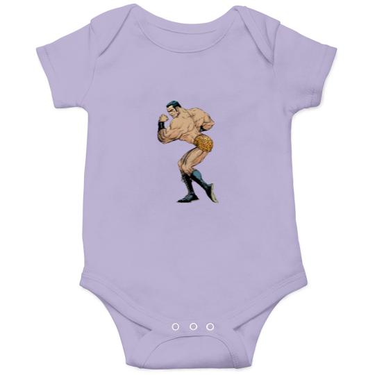 Discover flex mentallo, comics, patrol, strongman, hero of the beach, charles atlas, muscle power,pin up Onesies
