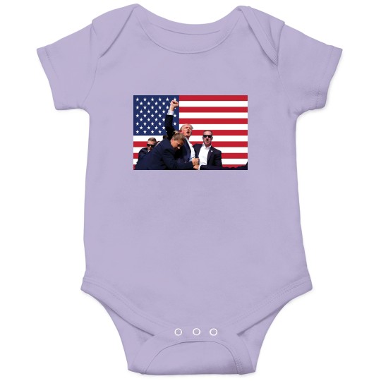 Discover Trump Fist Pump Flag MAGA 2024, Trump Flag, Patriotic Flag Onesies