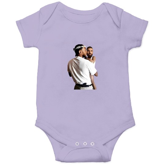 Discover Kendrick Lamar Holding Baby Drake Onesies, Kendrick Lamar vs Drake Rap