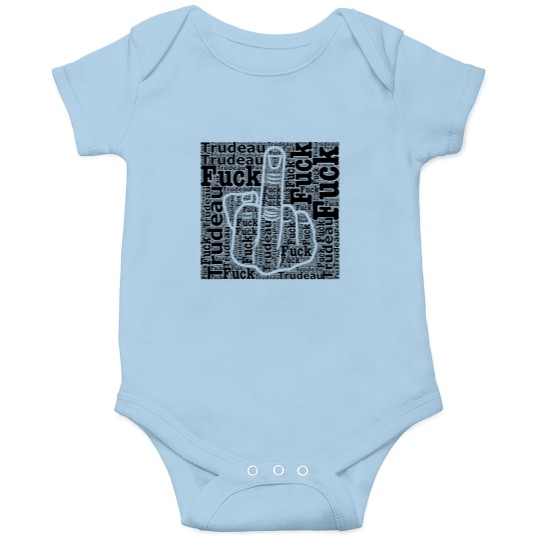 Discover Fck Trudeau Vote No - Black Text Onesies