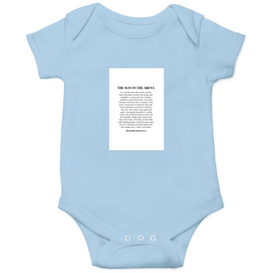 Discover The Man In The Arena, Theodore Roosevelt Quote Canvas Onesies