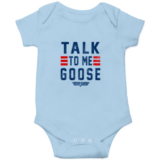 Discover TopGun Talk To Me Goose Distressed Collegiate Text Onesies