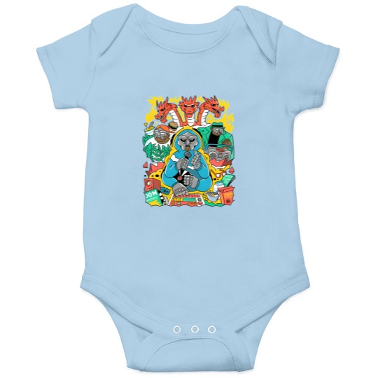 Discover Mfdoom Rap Hip Hop Music King Geedorah Madvillian Onesies