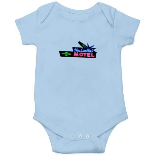 Discover Blue Swallow Motel Neon Sign Route 66 Onesies