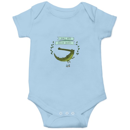 Discover Don_t hate, roller skate crocodile Onesies