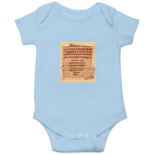 Discover Sarah Prior_s Sampler 1841 Photograph Onesies