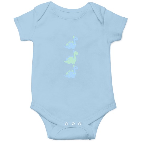 Discover Cute Baby Dinosaur Pastels (1).png Onesies