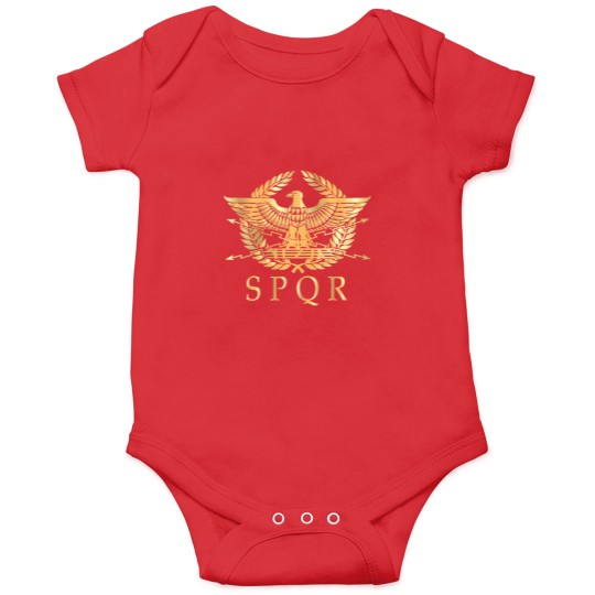 Discover Spqr- Roman Empire Standard EagleEmblem Vintage Gold Shield Onesies