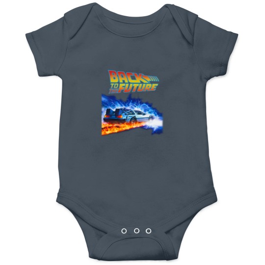 Discover back to the future PNG just DTF halftone black Onesies