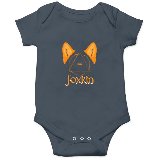 Discover Foxkin therian theta-delta with fox ears Sticker Onesies