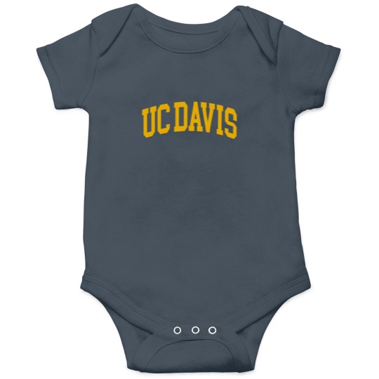 Discover uc davis - college font curved Onesies