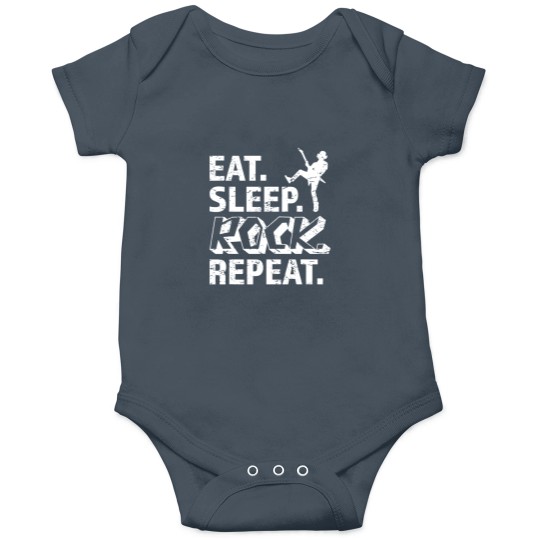 Discover Eat Sleep Rock Repeat Metal Music Rocker Headbanger Onesies