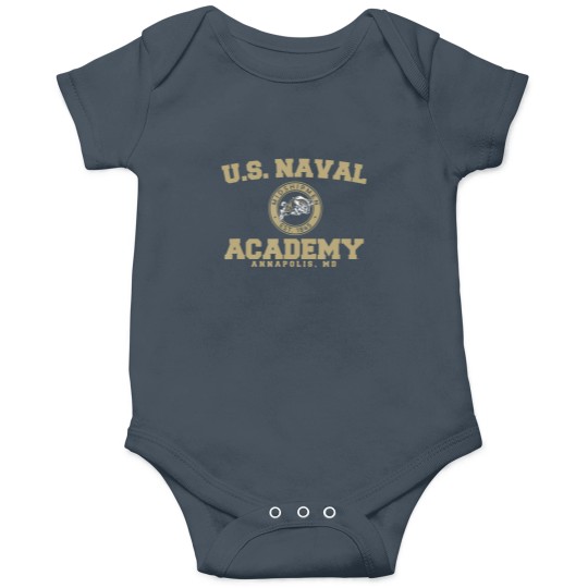 Discover us naval academy navy midshipmen circle logo shir Onesies