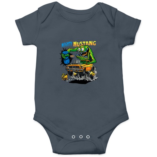 Discover ED ROTH RAT FINK ORIGINAL MIGHTY MUSTANG BLACK Onesies