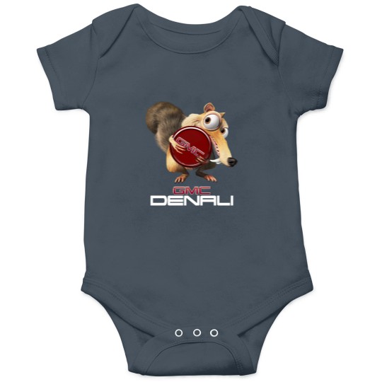 Discover Scrat hugs the GMC Denali logo. Onesies