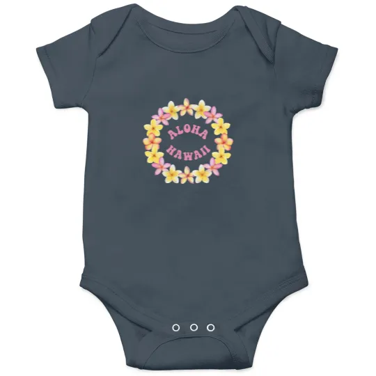 Discover Aloha Hawaii Flower Lei Onesies