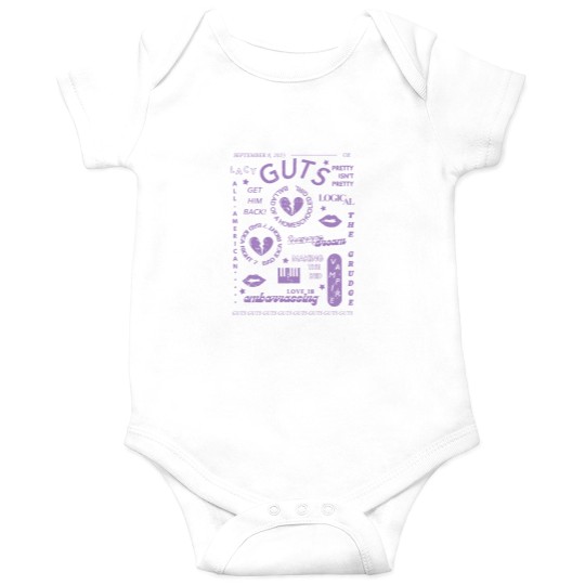 Discover Olivia Rodrigo Guts Graphic Fan Onesies, Music Album Onesies