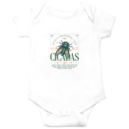 Discover Cicada 2024 Summer Tour  Onesies, Funny Double Emergence Unisex Cicada Onesies