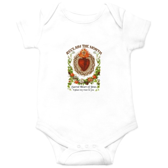Discover Catholic Onesies Reclaim the Month Sacred Heart of Jesus Onesies