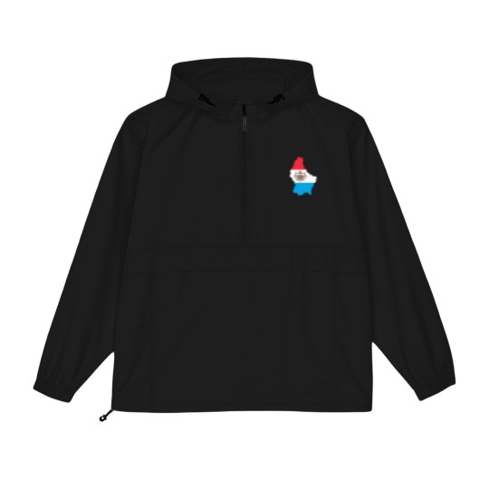 Discover Luxembourg Map Flag With Stroke And Coat Of Arms Packable Anorak Jackets