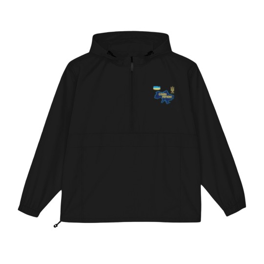 Discover Glory to Ukraine Map Football Team Packable Anorak Jackets