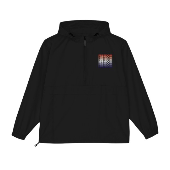 Discover Freedom Graphic Patriotic Packable Anorak Jackets