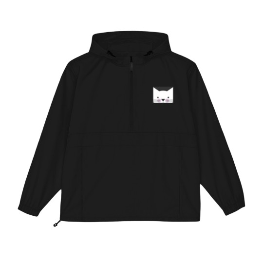 Discover Peek-a-Boo Kitty, Black and White with Lavender Cheeks - Cats - Packable Anorak Jackets